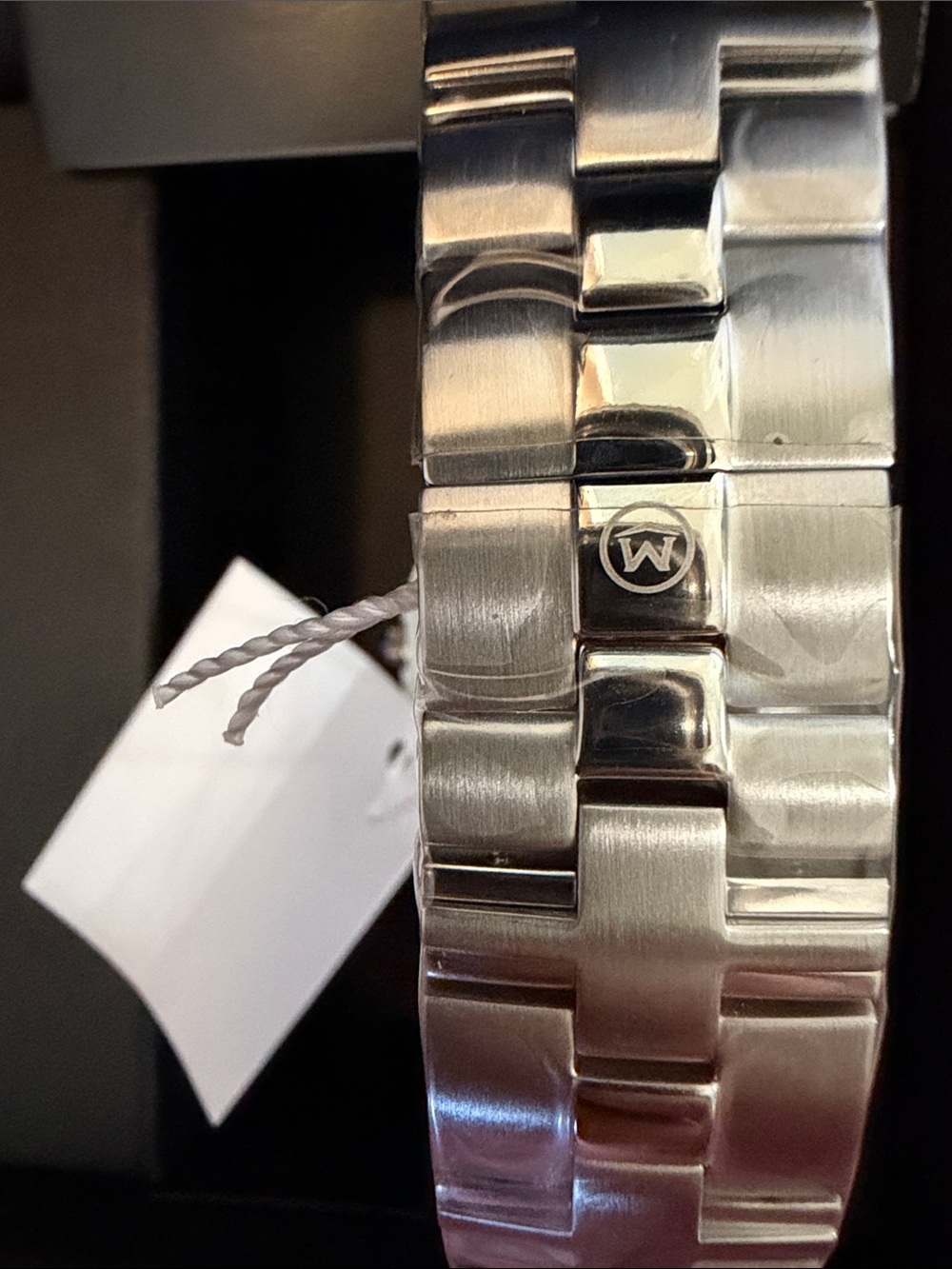 Movado Juro Silver and Black Minimalist Bracelet Watch, Unisex, Brand New - Picture 6 of 7